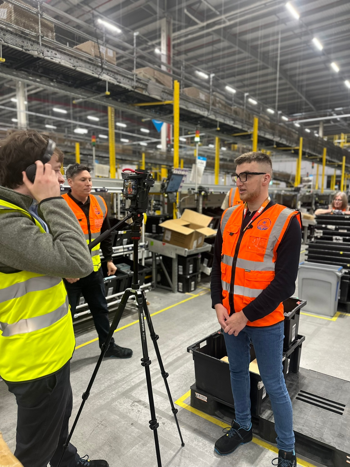 ITV Yorkshire filming at a supported internship placement